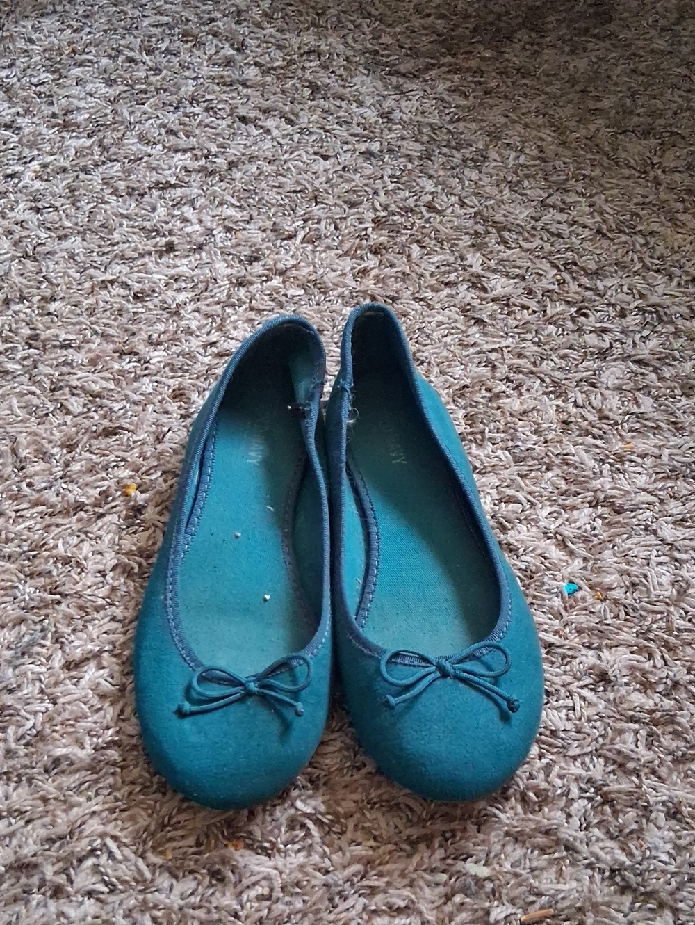Old Navy Teal Girls Ballet Flats with Bow